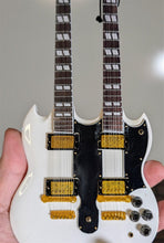 Load image into Gallery viewer, GIBSON Doubleneck SG EDS-1275 White 1:4 Scale Replica Guitar ~Axe Heaven~
