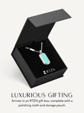Load image into Gallery viewer, Turquoise Dog Tag Pendant Necklace