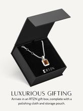 Load image into Gallery viewer, Tiger Eye Square Pendant Necklace