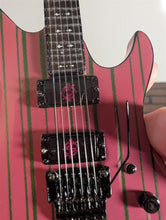 Load image into Gallery viewer, SYNYSTER GATES - Purple &amp; Green Schecter 1:4 Scale Replica Guitar ~Axe Heaven~