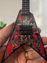 Load image into Gallery viewer, MEGADETH - Chaos Chains 10 Inch Replica Licensed Guitar ~The Mini Axe~