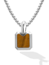 Load image into Gallery viewer, Tiger Eye Square Pendant Necklace
