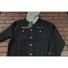 Load image into Gallery viewer, MEGADETH x PRIMITIVE Countdown Two-Fer Black Denim Jacket~Never Worn~ S M