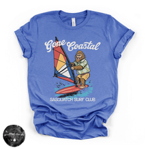 Load image into Gallery viewer, Gone Coastal: Sasquatch Surf Club Tee | Funny Beach Bigfoot Graphic T-Shirt S-3XL