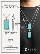Load image into Gallery viewer, Turquoise Dog Tag Pendant Necklace