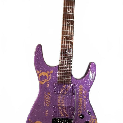 KIRK HAMMETT (Metallica)-Purple Ouija Board 1:4 Scale Replica Guitar~Axe Heaven~