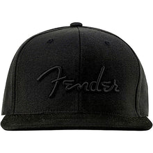 Load image into Gallery viewer, Fender Black Flat Bill Hat