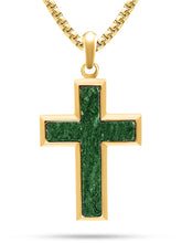Load image into Gallery viewer, Jade Cross Pendant Necklace