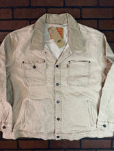 Load image into Gallery viewer, Levi&#39;s Beige Denim Jacket with Corduroy Collar