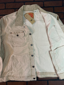 Levi's Beige Denim Jacket with Corduroy Collar