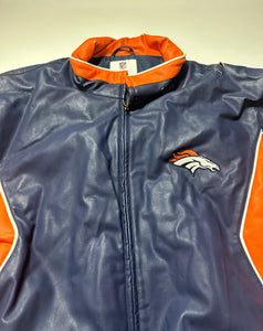 Denver Broncos Blue Vintage Leather Jacket