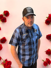 Load image into Gallery viewer, Off With Their Heads "Tiki" Plaid Short Sleeve Button Up