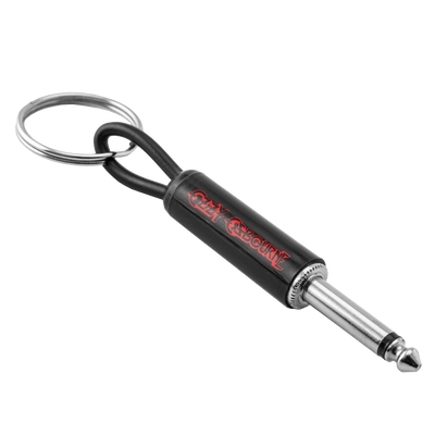 Ozzy Red Logo Guitar Plug Keychain
