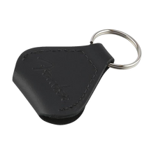 Load image into Gallery viewer, Fender leather guitar pick holder keychain