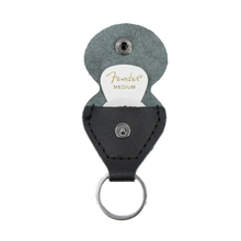 Load image into Gallery viewer, Fender leather guitar pick holder keychain