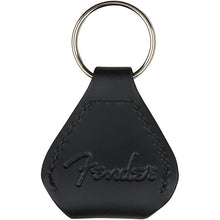 Load image into Gallery viewer, Fender leather guitar pick holder keychain