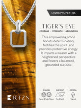 Load image into Gallery viewer, Tiger Eye Square Pendant Necklace