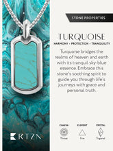 Load image into Gallery viewer, Turquoise Dog Tag Pendant Necklace