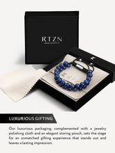Load image into Gallery viewer, Men’s Blue Lapis Lazuli Beaded Bracelet Morocco