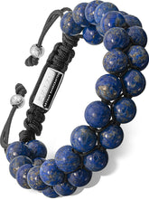 Load image into Gallery viewer, Men’s Blue Lapis Lazuli Beaded Bracelet Morocco