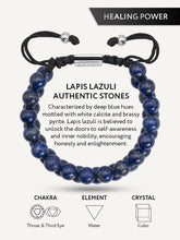 Load image into Gallery viewer, Men’s Blue Lapis Lazuli Beaded Bracelet Morocco
