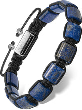 Load image into Gallery viewer, Men’s Blue Lapis Lazuli Beaded Bracelet Havana