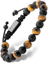 Load image into Gallery viewer, Tiger Eye &amp; Black Onyx Beaded Bracelet - Tulum