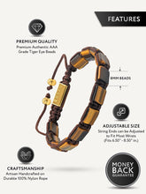 Load image into Gallery viewer, Tigers Eye Beaded Bracelet - Havana