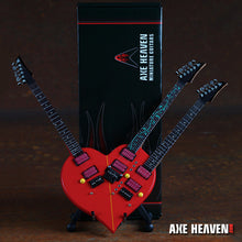 Load image into Gallery viewer, Steve Vai Famous Signature Triple-Neck Heart Miniature Guitar Replica Collectible