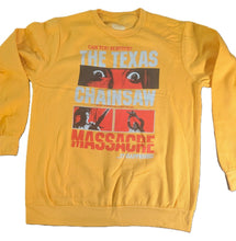 Load image into Gallery viewer, Texas Chainsaw Massacre Survive? Yellow Crewneck Sweatshirt ~Never Worn~L XL 2XL