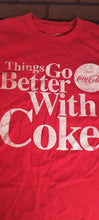 Load image into Gallery viewer, COCA-COLA Red 'Things Go Better With Coke' Slogan T-shirt ~Never Worn~ M L