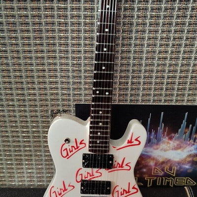 MICK MARS - Signature White Girls x3 1:4 Scale Replica Guitar ~Axe Heaven~