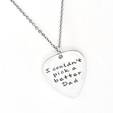 Load image into Gallery viewer, Dad Gift, I Couldn’t Pick A Better Dad Necklace, Stepdad Gift, Guitar Pick Necklace, Gift For Him, Gift For Husband