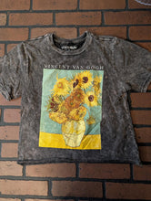 Load image into Gallery viewer, Vincent van Gogh Sunflowers T-Shirt Acid Wash Art Tee S-XL