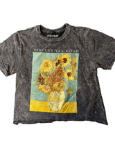 Load image into Gallery viewer, Vincent van Gogh Sunflowers T-Shirt Acid Wash Art Tee S-XL