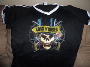 GUNS N' ROSES Distressed V-Neck Jersey ~Never Worn~ XXL XXXL