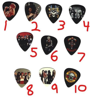 GUNS N' ROSES Graphic Guitar Pick ~Your Choice of Many~ Buy 3 Get One Free