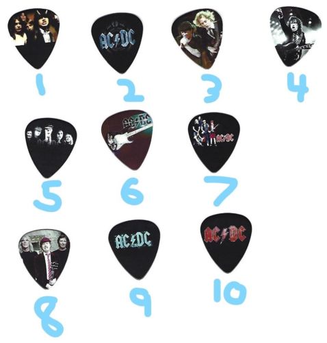 AC/DC Graphic Guitar Pick ~Your Choice of Many~ BUY 3, GET 3rd FREE