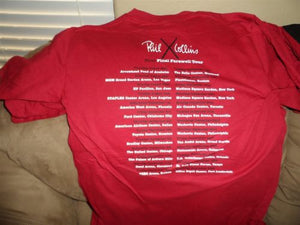 PHIL COLLINS- 2004 Red First Final Farewell Tour T-Shirt ~Never Worn~ S