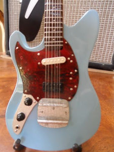 Fender Mustang Sonic Blue 1:4 Scale Replica Guitar ~Axe Heaven