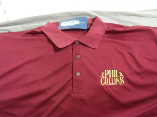 PHIL COLLINS - High quality Cool-n-Dry Polo Shirt ~Never Worn~ XL / 2XL