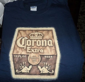 CORONA EXTRA - La Cerveza Mas Fina label T-shirt ~Brand New~ XL