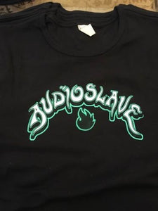 AUDIOSLAVE - Green logo with Flame Jr. Women's T-shirt ~Never Worn~