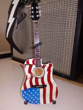 Load image into Gallery viewer, TOBY KEITH- Signature Acoustic USA Flag 1:4 Scale Replica Guitar ~Axe Heaven