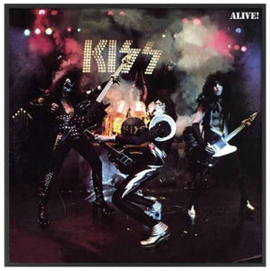 KISS - Alive! Album Cover Framed Glass Picture 12.5 x 12.5 x 1.5 ~New~