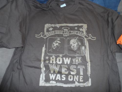 SNOOP DOGG & THE GAME - 2005 How The West Was One T-shirt ~Never Worn~ XL