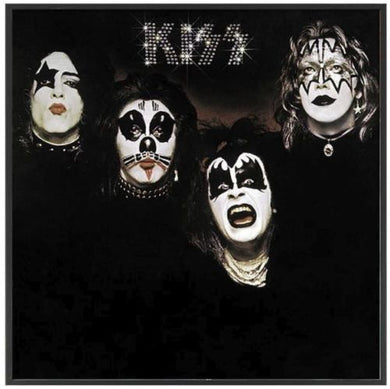 KISS - First Album Cover Framed Glass Picture 12.5 x 12.5 x 1.5 ~New~