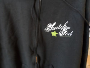 SWITCHFOOT - 2004 Full Zip Up Black Hoodie w/ Drawstring ~BRAND NEW~ XL