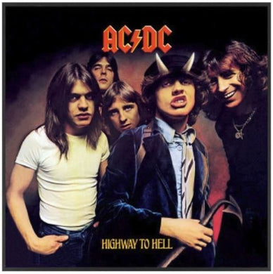 AC/DC - Highway To Hell Album Cover Framed Glass Picture 12.5 x 12.5 x 1.5 ~New~