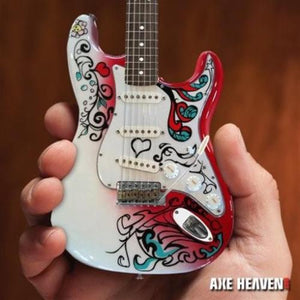 JIMI HENDRIX "Monterey" Fender Strat Replica 1:4 Scale Guitar ~Axe Heaven
